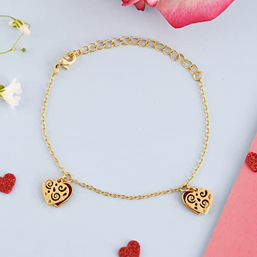 Image of VOYLLA Valentine's Day Collection Peek-a-Boo Hearts Bracelet
