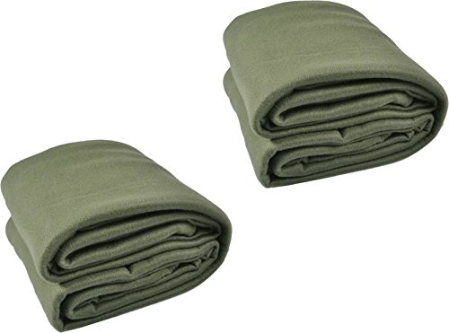 Goyal's Double Fleece Blanket Green Set of 2