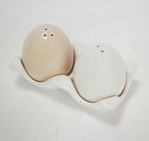 Butterfly Findings EGG CARTON SHAKERS Bf) Ceramic Eggs In Carton Salt And Pepper Shakers cover