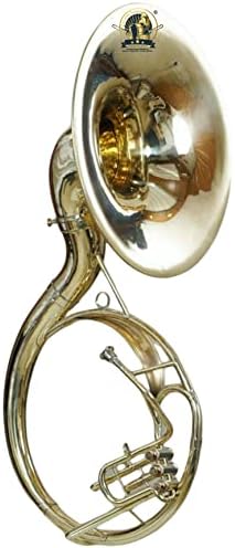 SoundSaga SOUND SAGA® Brass Gold Finish 22inch King Size Handmade Sousaphone Brass Made BB Big Bell Tuba With Mouth Piece and Carry Bag Musical Instrument Gift