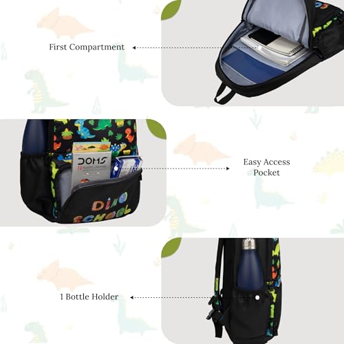 Image of F Gear Playcraft School Backpack for Kids 19L Soft Touch Lightweight & Durable | 2 Spacious Compartments, Front Pocket & Bottle Holder for Everyday Use