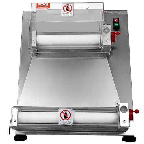 Vevor PIZZA DOUGH ROLLER SHEETER 390W Pizza Dough Roller Sheeter, 3-15 Inch Automatic Commercial Pizza Press thumb #3
