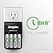 Energizer Recharge, Basic Charger for Rechargeable Batteries, 1 Count Rechargeable AA Batteries, 2,000 mAh NiMH, Pre-Charged, Chargeable for 1,000 Cycles, 8 Count (Recharge Universal)