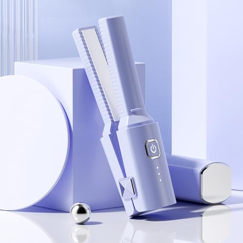 Mini plancha para cabello portátil Yosoo púrpura miniatura 7