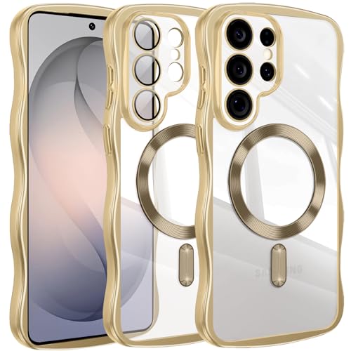 Coque de téléphone S26 Ultra transparente compatible MagSafe et antichoc