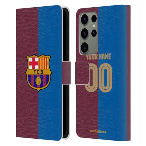 Coque Samsung S23 Ultra FC Barcelona Étui Portefeuille en Cuir Étui de Protection Kit Domicile 2024/25