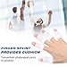 Pangda 10 Pieces Finger Splint Mallet Finger Support Splint Brace Plastic Support Protector for Adjustable Immobilizer for Basketball Joint Protection, 5 Sizes, White
