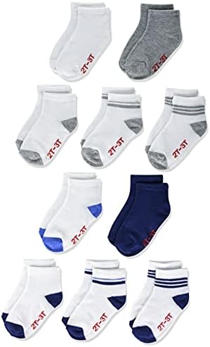 Hanes baby-boys Lightweight Ez Sort Ankle Socks, 10-pair Pack