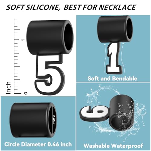 Premium Number 0-9 Pendant for Baseball Necklace, You Pick 0-9 Pendant for Sports Fan Necklaces, Highly Recommended for Three Colors Braided Rope Tornado Necklace2