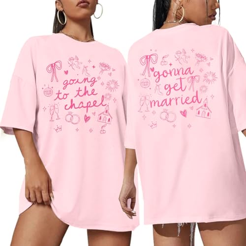 Going to The Chapel Shirt Bride to Be Tshirt Bride Engaged Tee Bachelorette Wedding Party Casual Short Sleeve Tops