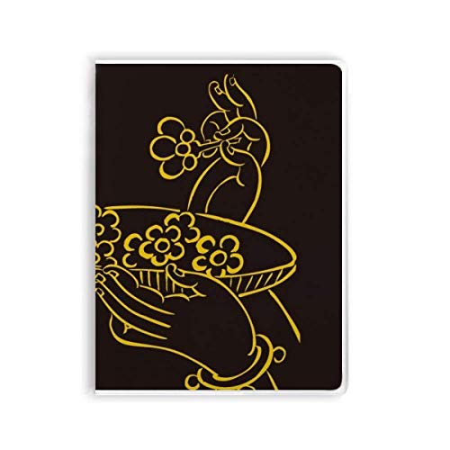 Carnet de notes à couverture souple Religion Customs motif fleur de papeterie
