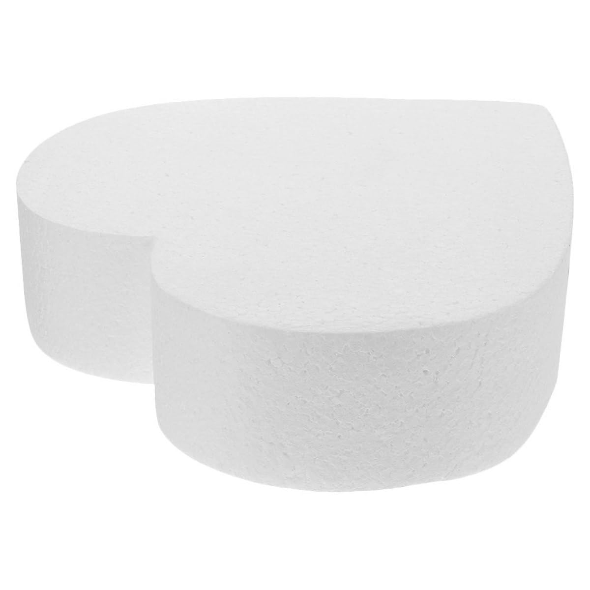 Zerodeko Modèle de Gâteau en Mousse Forme de Cœur Blanc pour Décoration de Mariage, Léger et Créatif, Accessoire pour Présentation de Gâteaux