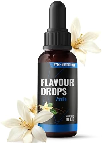 Flavour Drops Zuckerfrei – 50 ml – Vanille Geschmack | Aroma mit Dosierpipette für Quark & Porridge – vegan, produziert in Deutschland