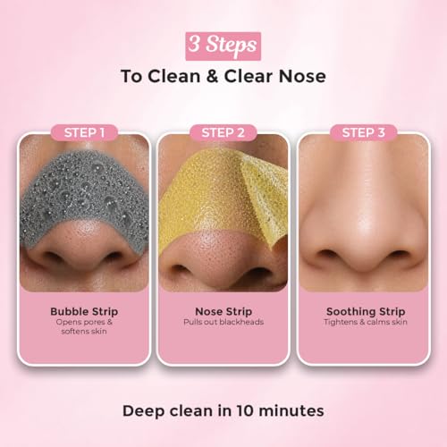 Image of Sanfe Aloe Vera 3 Step Nose Kit | 3 Units | Nose Strips for Blackhead Removal Routine | Deep Cleansing Pore Cleaning Strips for Oily Skin Care | At Home Cleansing Kit | Peel-Off Mask Style