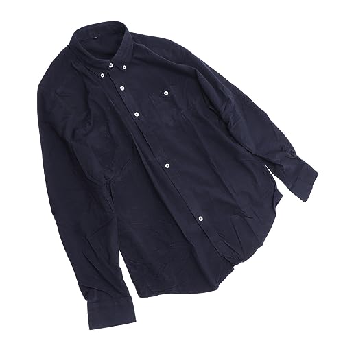 Blusa Masculina Casual de Manga Comprida, Tecido Macio, Camisas Masculinas Casuais de Manga Comprida