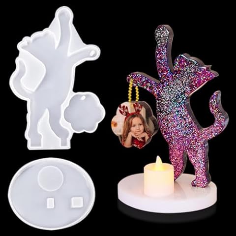 Zayookey Cat Tealight Holder Silicone Mould Cover