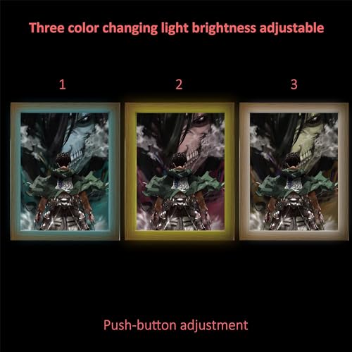 FunLake Attack on Titan LED Art - Levi Ackerman Edition, USB-betrieben, 3 Beleuchtungsmodi, beleuchten mit Flügeln der Freiheit – Bild 3