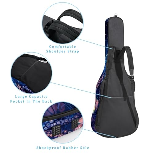 Sac guitare étanche avec double sangle et 2 poches de rangement amples - 3