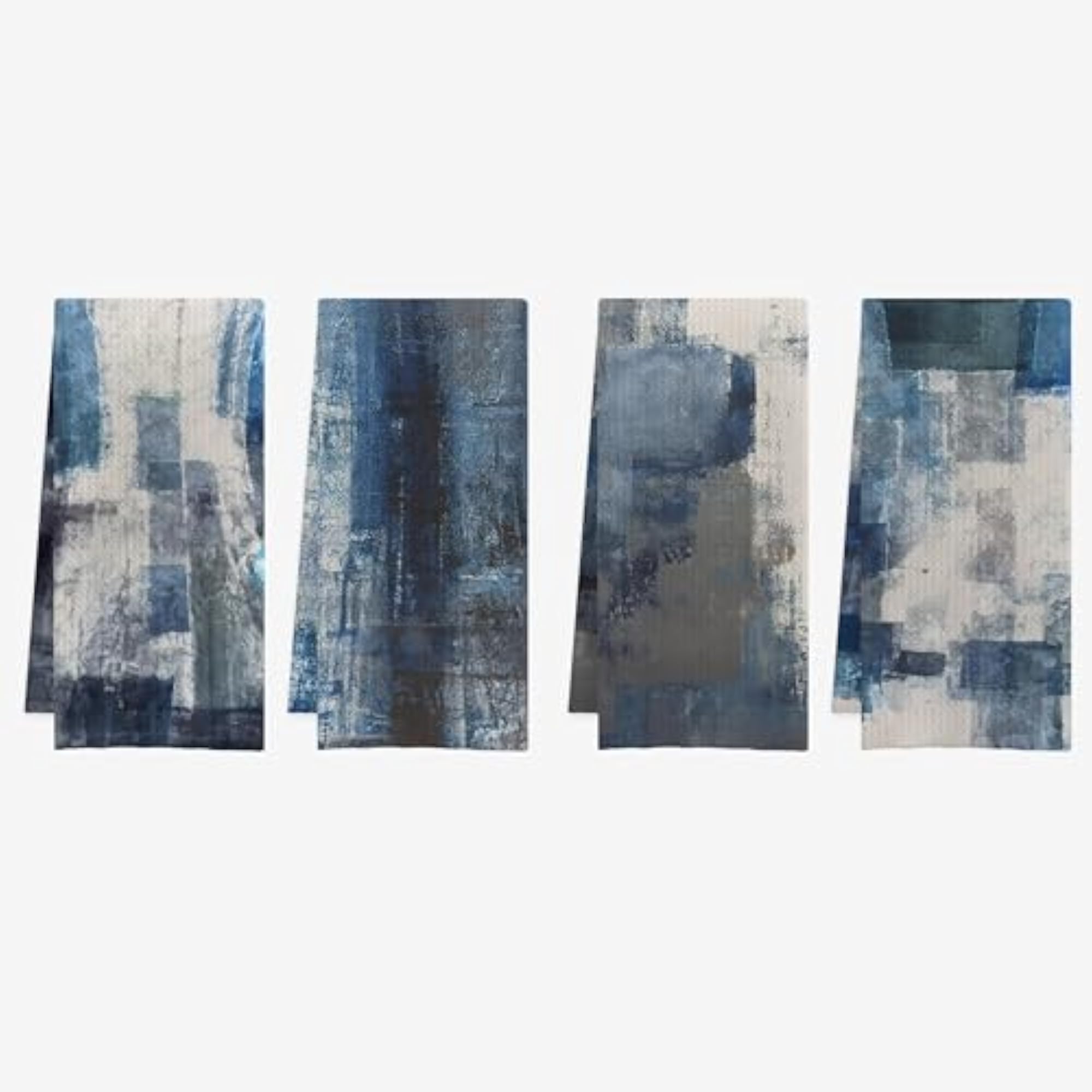 Abstract Painting Towels, Multicolor Towel Set of 4