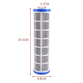 Stainless Steel Mesh Filter Cartridge 10 Inch, Reusable Water Purifier Pre-Filter Element for Industrial Food Processing Water Treatment Systems