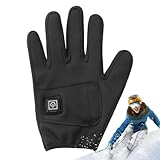 Tuxxjzm Guantes Calentadores De Manos,Guantes Térmicos Recargables,Guantes de Moto calefactables - Manoplas calentadas con 3 ajustes de Temperatura, Guantes calefactores con diseño de puño elástico