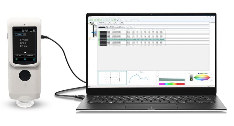 Touch Screen Spectrophotometer Φ8mm SCI Spectrocolorimeter Spectral Colorimeter Color Difference Measurement Equipment with Wavelength Range 400 to 700nm Displayed Accuracy 0.01
