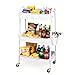 Baby Diaper Caddy Cart 3-Tier Metal Rolling Cart Nursery Storage Organizer for Baby Diapers and Newborn Essentials Storage