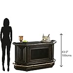 Howard Miller Tivon Wine-cabinets II - Wood Stemware Rack 16 Bottle Wine Storage Black Finished | Ice Bucket Bar Cabinets for Home & Storage with Locking Doors Portable Bar Table for Events - Image 2