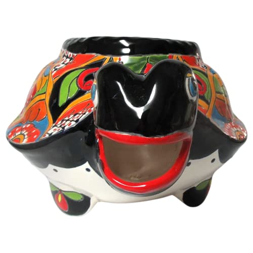 Talavera Pottery Store Bocona Turtle Planter Hand Painted Pot Indoor Outdoor Multi Colored Figure Glazed #TOP1