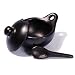 Black Clay, La Chamba Salsa Dish with Spoon