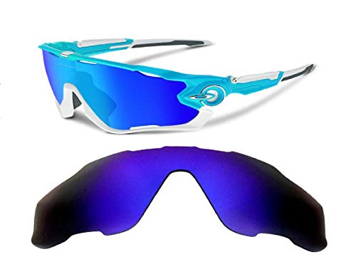 Image of Galaxy Replacement Lenses for Oakley Jawbreaker Sunglasses Blue Color
