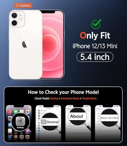 Image of FNTCASE for iPhone 13 Mini Case: iPhone 12 Mini Case Matte Magnetic Phone Cases Compatible with Magsafe Slim Anti Yellowing Military Grade Drop Rugged Protective Translucent Cell Cover (C-Pink)
