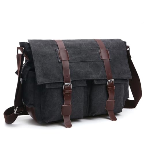 Bolso de Lona Vintage para Laptop 15.6 Pulgadas