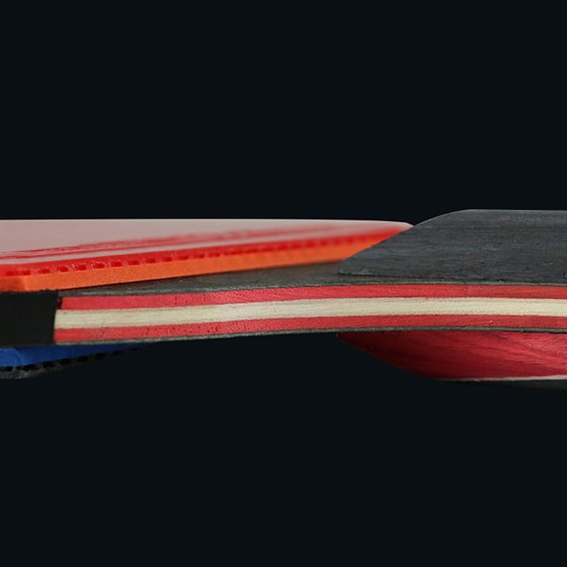 JITEM Ping Pong Paddle – Table Tennis Racket for Advanced Training with Pure Wooden Handle – Offers an Ideal Balance of Speed, Spin and Control(Color:A)