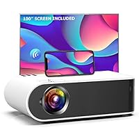 Mini Projector, GooDee W18 WiFi Movie Projector with Synchronize Smartphone Screen with 1080P Support and 200’’ Video Projector Support TV Stick, HDMI, VGA, USB, Laptop, PS4, and iOS/Android Phone