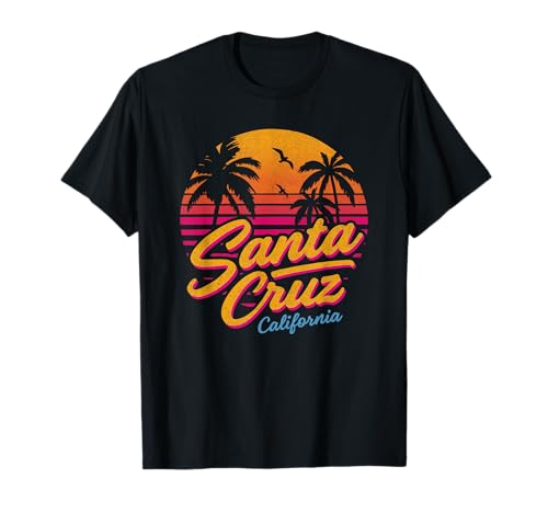 Santa Cruz Kalifornien Surf, Retro 80er 70er California T-Shirt