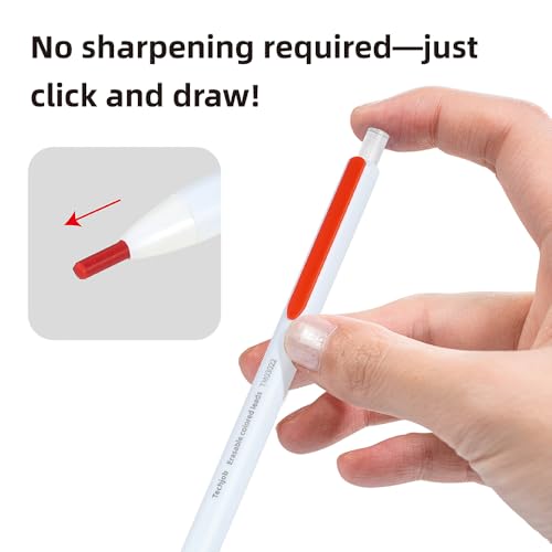 TIJOPOP Mechanical Colored Pencils,3.0mm 36-Color Erasable Mechanical Pencil Set with Sharpener and case,Ideal for Writing,Drawing and Painting Supplies — view 6