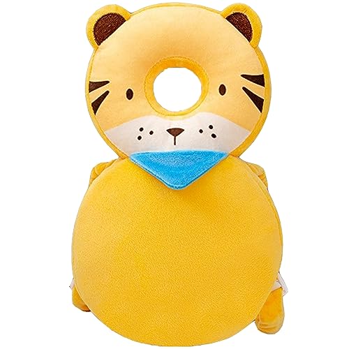 Image of Baby Walker Head Protector Toddler Adjustable Baby Head Protection Backpack Wear Safety Pad (Cute Tiger)