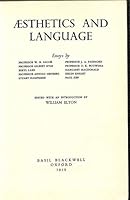 AESTHETICS AND LANGUAGE. [Essays by Gallie, Ryle, Hampshire et al] B002JY4MPE Book Cover