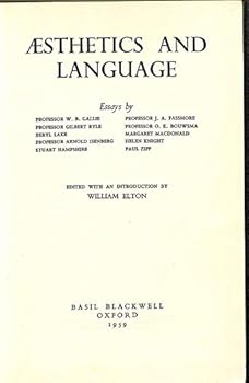 Hardcover AESTHETICS AND LANGUAGE. [Essays by Gallie, Ryle, Hampshire et al] Book