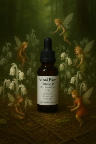 Ghost Pipe Tincture, Extra Strength Strong Monotropa Flora, 1 oz, Fairy Garden Farms (4per Ounce, Concentrated Strong)