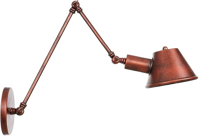 GRAWIT Verstelbare Lange Arm Wandkandelaar E27 Edison Metalen Wandverlichting Armatuur Industriële Vintage Wandlamp Lamp Slaapkamer Bedlampje Voor Keuken Cafe Loft Bar Hal Trap beautiful scenery