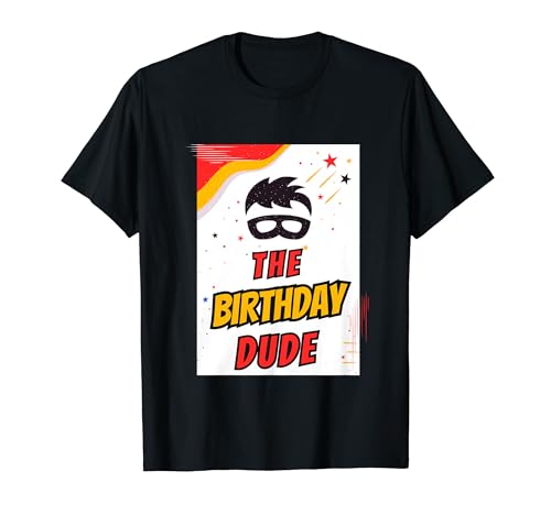 Disfraz de Birthday Dude Kids One Happy Dude para fiesta de cumpleaños para niños Camiseta