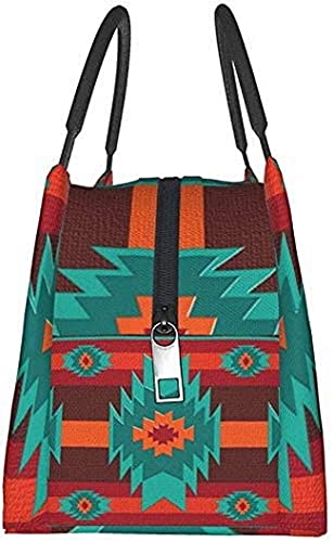 Southwestern Tribal Portable Insulation Bag Multifunctional Zipper Lunch Bag For Picnic Work Office #TOP3