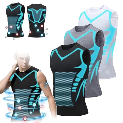 Evolv-Off V Boost Shape Wear Shirt Men, 2025 New Version Ionic Shaping Sleeveless Shirt to Build Toned Body