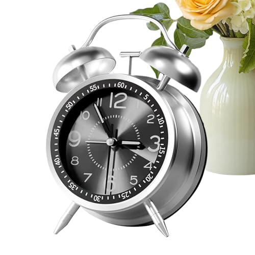 Reloj despertador recargable de doble campana que elimina las llegadas tarde al colegio 2