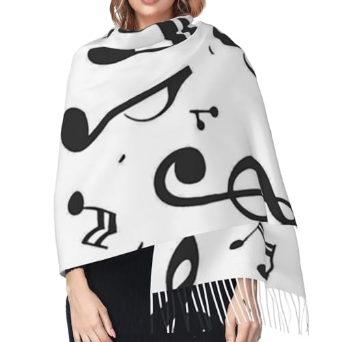 Lightweight Scarves Retro Piano Keys Music Fashion Scarf for Women Warm Soft Winter4