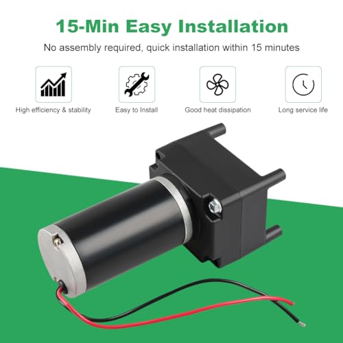 Image of JDMON RV Fifth Wheel Landing Gear Motor Compatible with Lippert Tuson, Direct Replacement High Speed Universal Mount 5th Power Landing Gear Motor, Replace 141893
