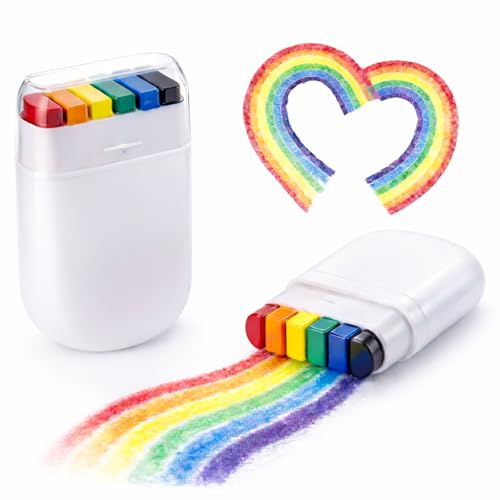 Oiomniv 2 Pack Pride Face Paint Stick Rainbow Face & Body Paint for LGBTQ Pride Parade Gay Pride Makeup Pride Month Accessories Rainbow Flag Face Paint Easy Wash Skin Safe