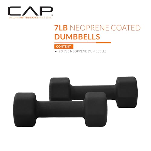 Image of CAP Barbell Neoprene Dumbbell Weights Pairs & Sets | Black